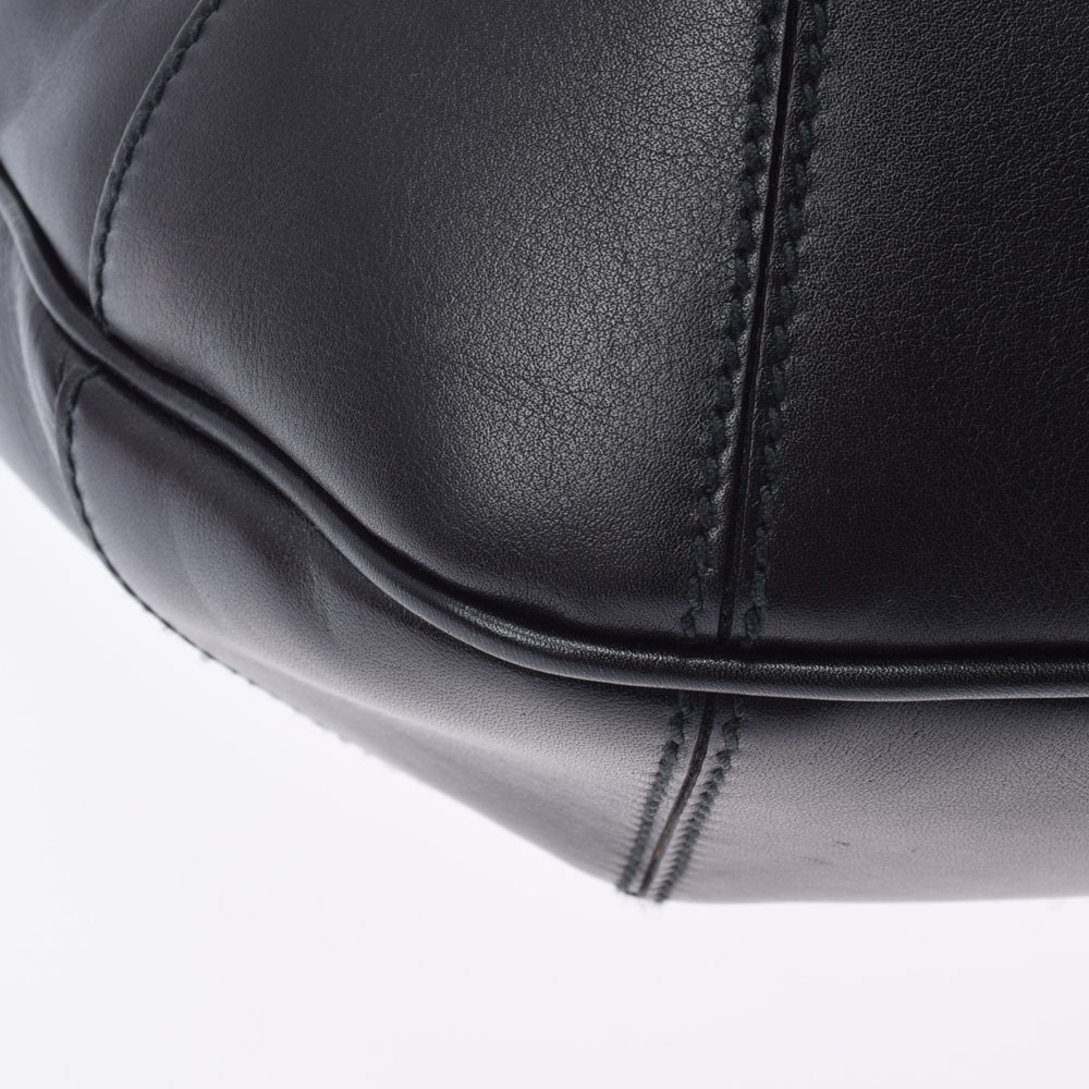 Gucci Handbag Bamboo Handle Leather Top Black - Picture 6 of 11